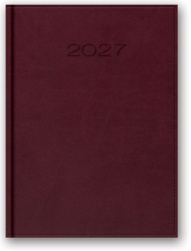 Kalendarz książkowy tygodniowy B5 BORDOWY